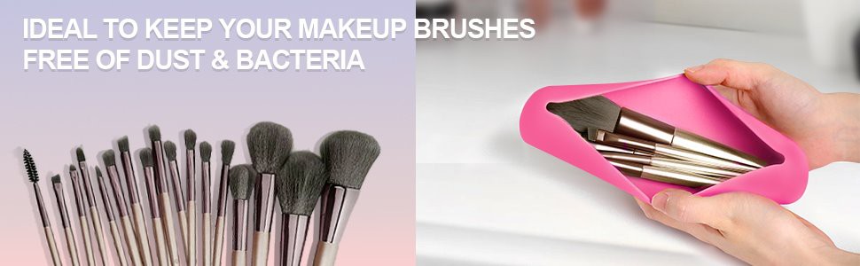 silicone makeup brush bag